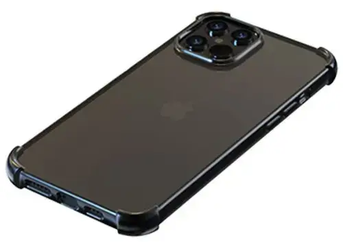 Protectie Spate Devia Glitter Soft DVHSGSIXIIMGB pentru Apple iPhone 12 mini (Transparent/Negru)