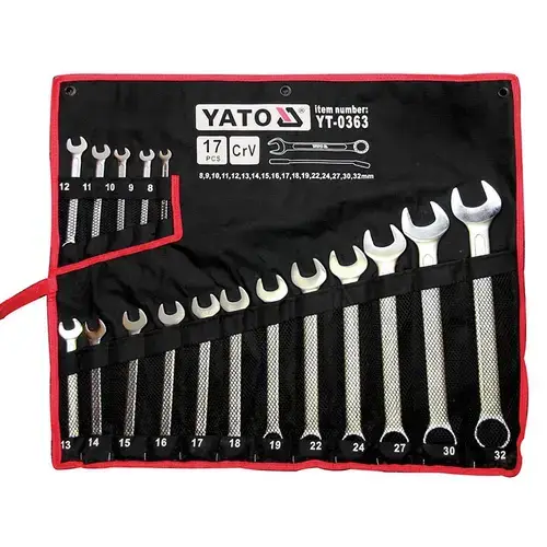 Set Chei Yato YT-0363 Satinate 8-32mm, 17 piese