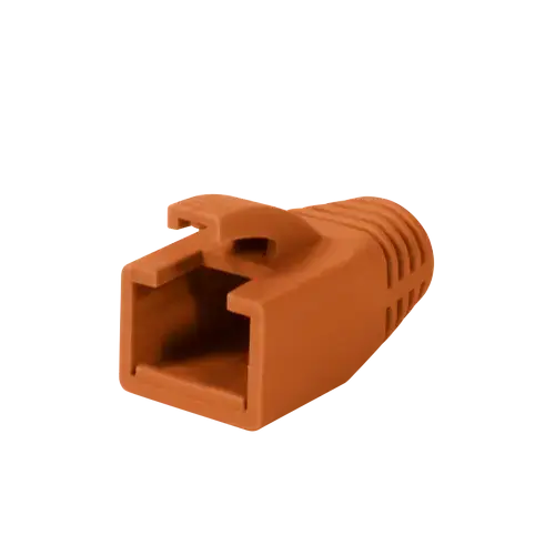 Set mansoane de protectie mufe RJ-45 Logilink MP0035O, pentru cablu UTP, FTP, SFTP, Cat6, RJ-45 tata, plastic, 50 bucati, Portocaliu