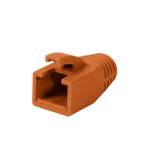 Set mansoane de protectie mufe RJ-45 Logilink MP0035O, pentru cablu UTP, FTP, SFTP, Cat6, RJ-45 tata, plastic, 50 bucati, Portocaliu