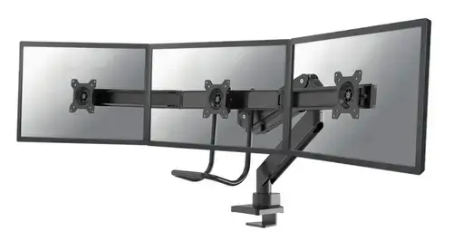 Suport Birou 3 Monitoare Neomounts NM-D775DX3BLACK, 17inch-27inch, 18 kg, VESA 75x75, 100x100 (Negru)