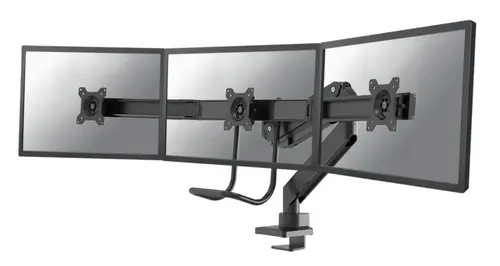 Suport Birou 3 Monitoare Neomounts NM-D775DX3BLACK, 17inch-27inch, 18 kg, VESA 75x75, 100x100 (Negru)