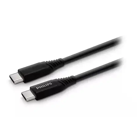 Cablu de date Philips PH-DLC5206C, USB Type-C la USB Type-C, 2m (Negru)