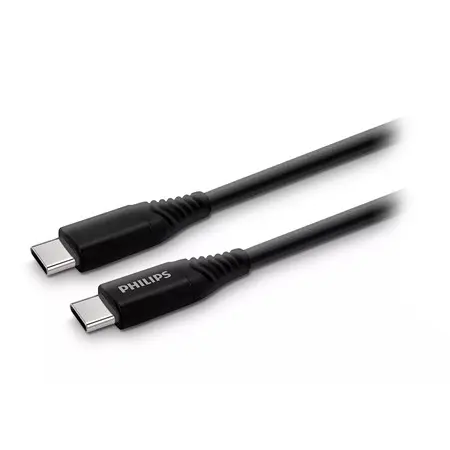 Cablu de date Philips PH-DLC5206C, USB Type-C la USB Type-C, 2m (Negru)