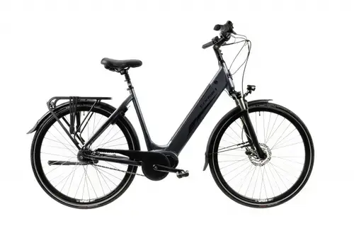 Bicicleta Electrica Corwin 28426, roti 28 Inch, 490mm, motor 250 W, 7 Viteze, Gri