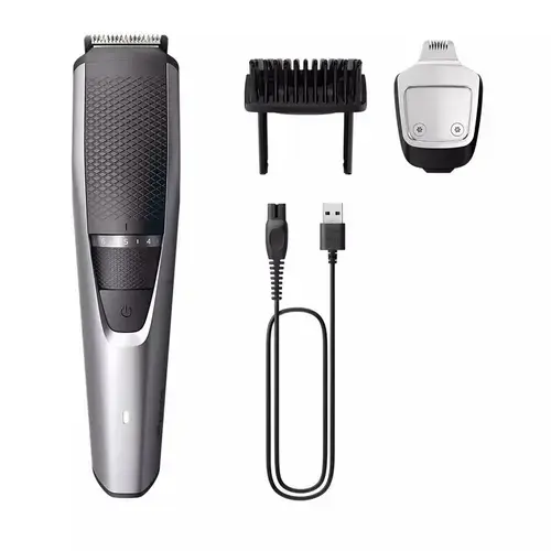 Aparat de tuns barba Philips BT3239/15, Sistem inovator Lift & Trim, Lame din oțel inoxidabil de la 0,5 la 10 mm (Argintiu/Gri)