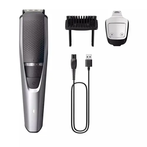 Aparat de tuns barba Philips BT3239/15, Sistem inovator Lift & Trim, Lame din oțel inoxidabil de la 0,5 la 10 mm (Argintiu/Gri)