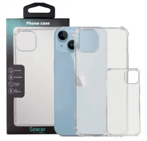 Protectie pentru spate Spacer SPPC-AP-IP14PL-CLR pentru Iphone 14 Plus, Transparenta