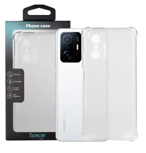 Protectie pentru spate Spacer SPPC-XI-11T-CLR pentru Xiaomi 11T, Transparenta