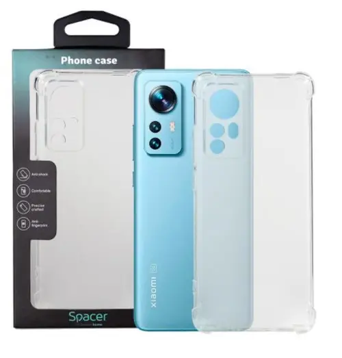 Protectie pentru spate Spacer SPPC-XI-12X-CLR pentru Xiaomi 12X, Transparenta