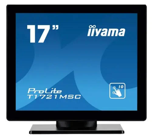 Monitor TN LED iiyama 17inch T1721MSC-B2, 1280 x 1024, VGA, HDMI, Boxe, Touchscreen (Negru)