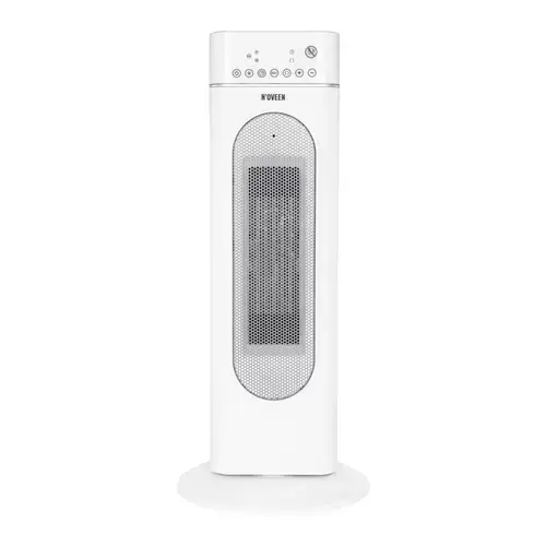 Radiator ceramic Noveen Tower Smart PTC3000, afisaj LED Smart, 2000 W, ventilator, 2 trepte de putere (Alb)