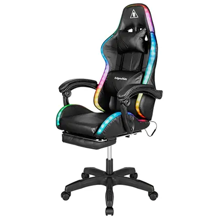 Scaun de gaming Kruger&Matz KM0790-BLED, LED (Negru)