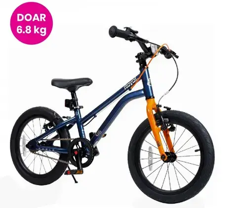 Bicicleta copii Royal Baby Kable-EZ, roti 16inch, cadru aluminiu, Frane V-brake (Albastru)