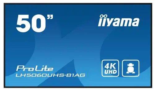 Ecran Profesional IPS LED Iiyama 49.5inch LH5060UHS-B1AG, UHD (3840 x 2160), HDMI, Boxe (Negru)