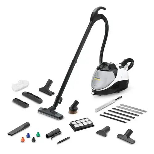 Aspirator cu abur Karcher SV 7, 2200 W, 4 bar (Alb/Negru)