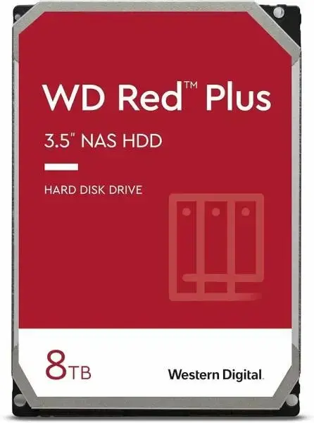 HDD Western Digital Red Plus, 8TB, SATA-III, 5640 rpm, 3.5inch