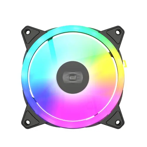Set 3 ventilatoare PCCOOLER F3 T120 ARGB BK, iluminare ARGB, 120mm, 1800 rpm, PWM (Negru)