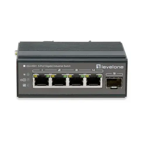 Switch Level One IGU-0501, 4 Porturi Gigabit (Gri)