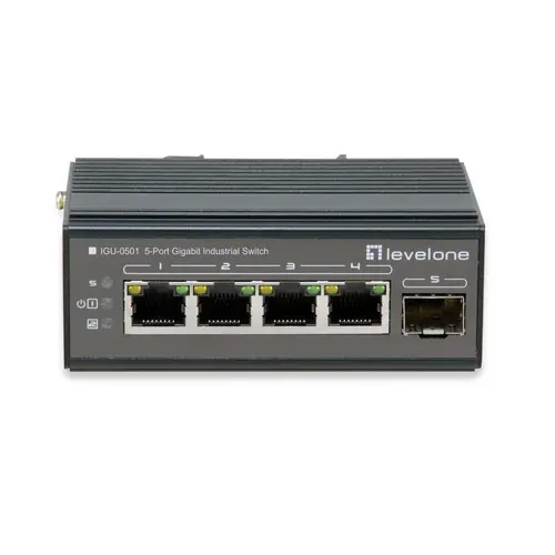 Switch Level One IGU-0501, 4 Porturi Gigabit (Gri)