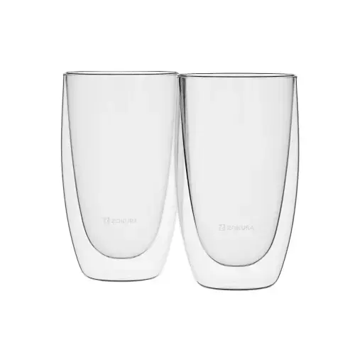 Set 2 pahare, cu perete dublu, 350ml - Zokura