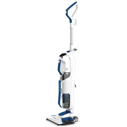 Aspirator vertical 3 in 1 cu mop Polti Vaporetto 3 Clean, 1800 W, Aspirare ciclonica,  Recipient 0.5 l (Alb/Albastru)