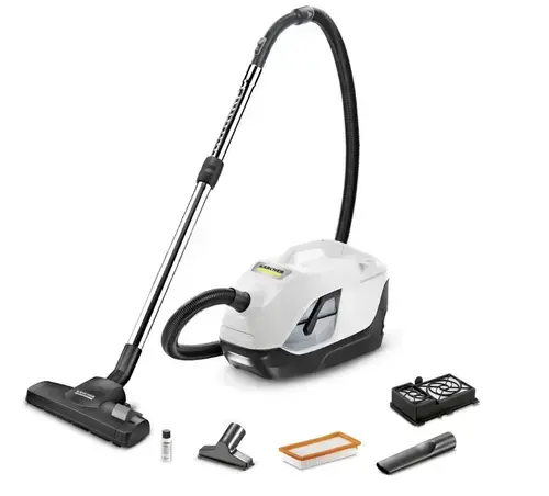 Aspirator cu filtrare prin apa Karcher DS 6,1.195-250.0, 650 W, 2 L, HEPA 13, perie suprefete dure, spatii inguste, tapiterie (Alb/Negru)