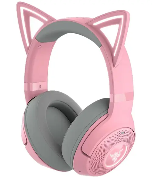 Casti Razer Kraken Kitty V2 Bluetooth 5.2 Quartz Edition, microfon (Roz)