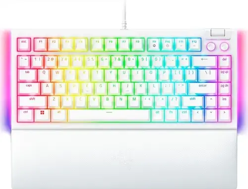 Tastatura gaming Razer BlackWidow V4 75%, USB, Iluminare RGB (Alb)