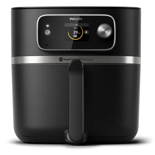 Friteuza cu aer cald Philips HD9880/90 7000 XXL Connected Airfryer Combi, 2200 W, 22 programe, Wi-Fi, Control prin aplicatie, Termostat reglabil (Negru)