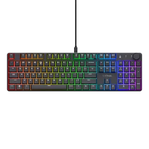 Tastatura mecanica Trust GXT 866 Torix cu fir, swtich linear (Negru)