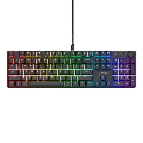 Tastatura mecanica Trust GXT 866 Torix cu fir, swtich linear (Negru)