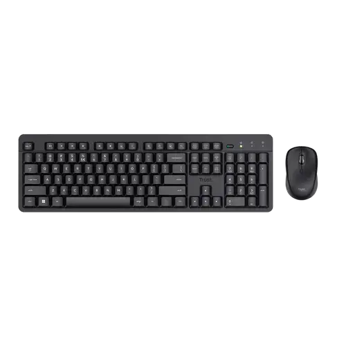 Kit tastatura si mouse Wireless TRUST Ody II 25018, USB (Negru)
