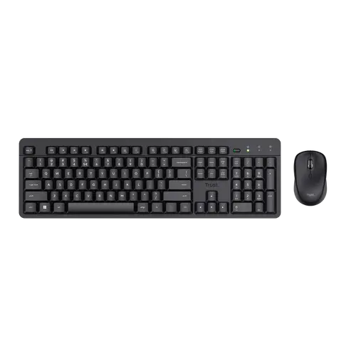 Kit tastatura si mouse Wireless TRUST Ody II 25018, USB (Negru)