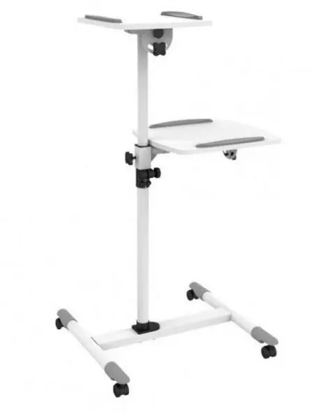 Suport Universal Mobil pentru Videoproiector Techly ICA-TBTPM-6, 53 x 57 cm (Alb/Negru)