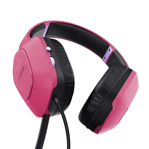 Casti cu microfon Trust GXT415P ZIROX, 3.5mm jack (Roz)