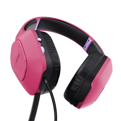 Casti cu microfon Trust GXT415P ZIROX, 3.5mm jack (Roz)