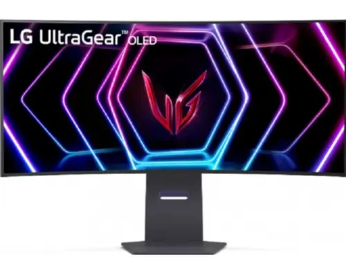 Monitor Gaming OLED LG 34inch 34GS95QE-B, WQHD (3440 x 1440), HDMI, DisplayPort, Ecran curbat, 240 Hz, 0.03 ms (Negru)