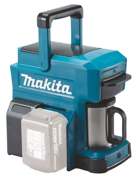 Aparat pentru preparat cafea Makita DCM501Z, compatibil cu acumulatori Li-Ion CXT 12 V LXT 18 V, capacitate rezervor 240 ml (Verde)