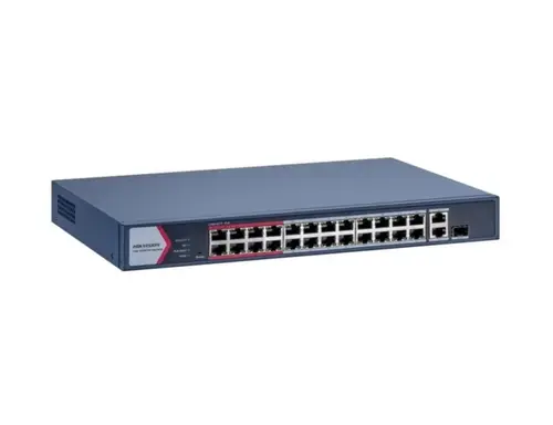 Switch Hikvision DS-3E1326P-EI/M, 24 porturi, PoE