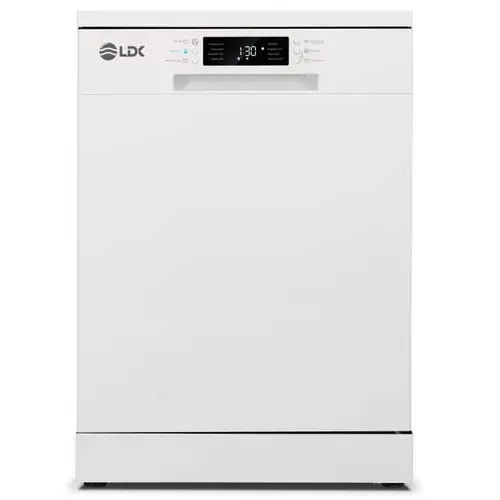 Masina de spalat vase LDK Queen D153LYW, 15 seturi, 8 programe, Clasa D, Hygene, Intensive, Super 29, Dual wash, Machine care, 60 cm (Alb)