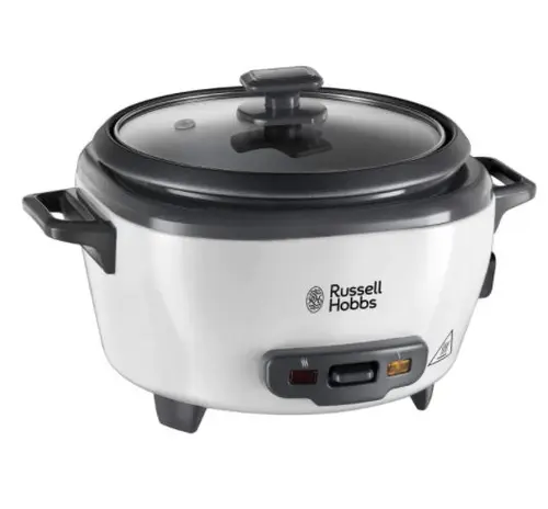 Aparat de gatit orez Russell Hobbs 27030-56, 300 W, 0.8 L, Mentinere automata la cald (Alb/Negru)
