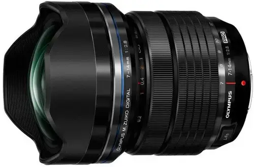 Obiectiv Olympus M,ZUIKO Digital, 7-14mm 1:2,8 (Negru)
