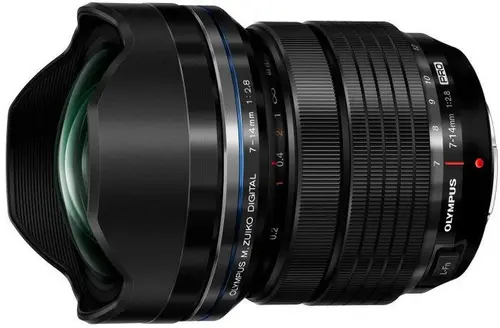 Obiectiv Olympus M,ZUIKO Digital, 7-14mm 1:2,8 (Negru)