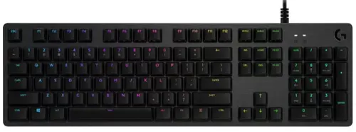 Tastatura Gaming Mecanica Logitech G512 Carbon RGB, GX Blue Switch, US Layout, USB (Negru)