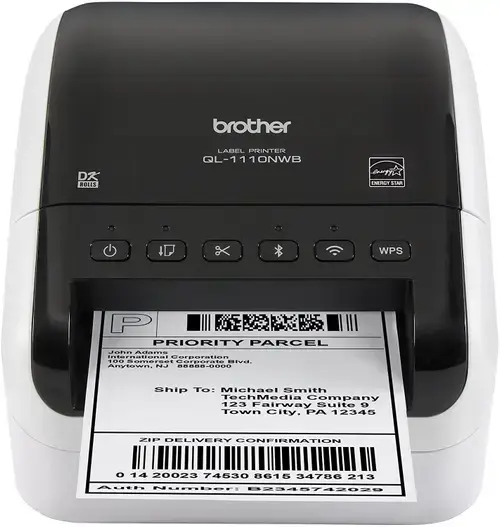 Sistem de etichetare Brother QL-1110NWB, USB, Ethernet, Wi-Fi Bluetooth, AirPrint, 6MB
