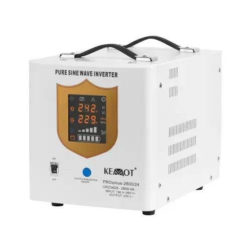 UPS centrale Kemot Sinus PUR 2600VA/1800W 24V, Eficienta 85% (Alb)