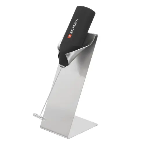 Mixer cu stand pentru spumarea laptelui Zokura, inox
