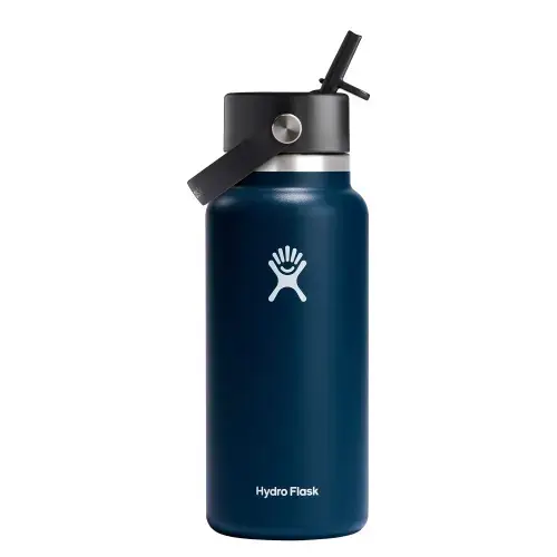 Sticla termos Hydro Flask Wide Straw Indigo, inox, 950ml