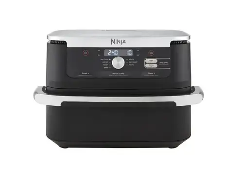 Friteuza cu aer cald Ninja Flex Drawer AF500EU, 2470 W, 10.4 l, capacitate mancare 2 kg, interval temperatura 40 - 240 °C, doua zone de gatit, 7 programe (Negru)